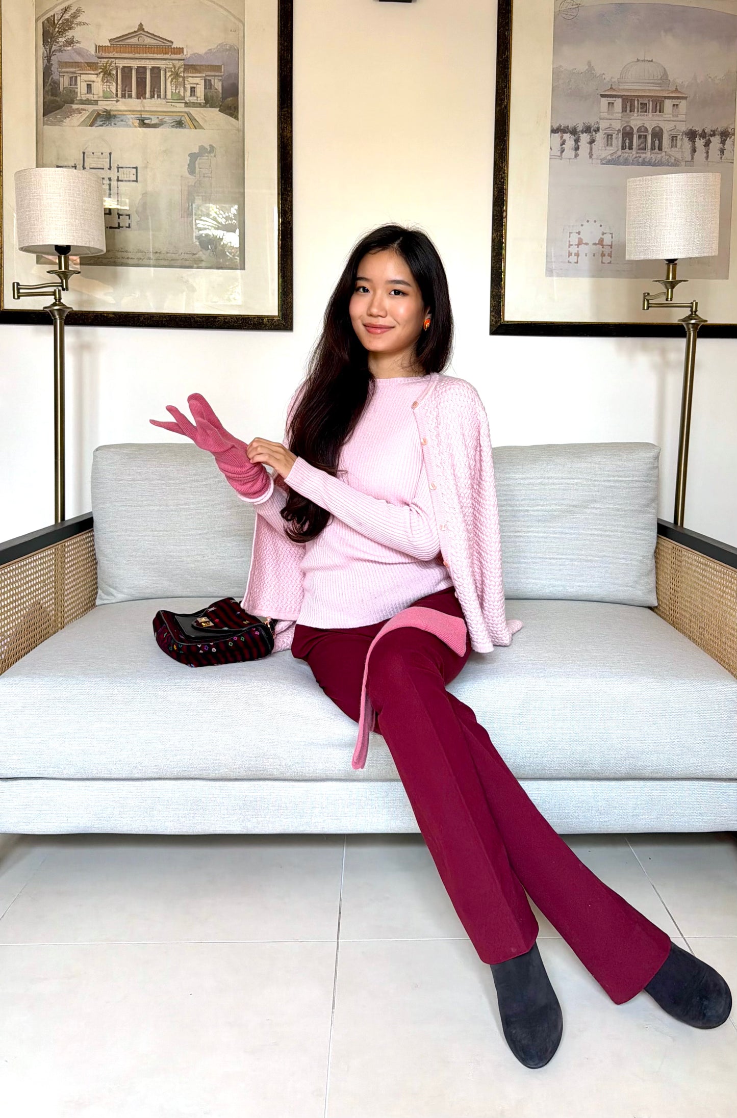 CASHMERE CROSS-STITCH CARDIGAN