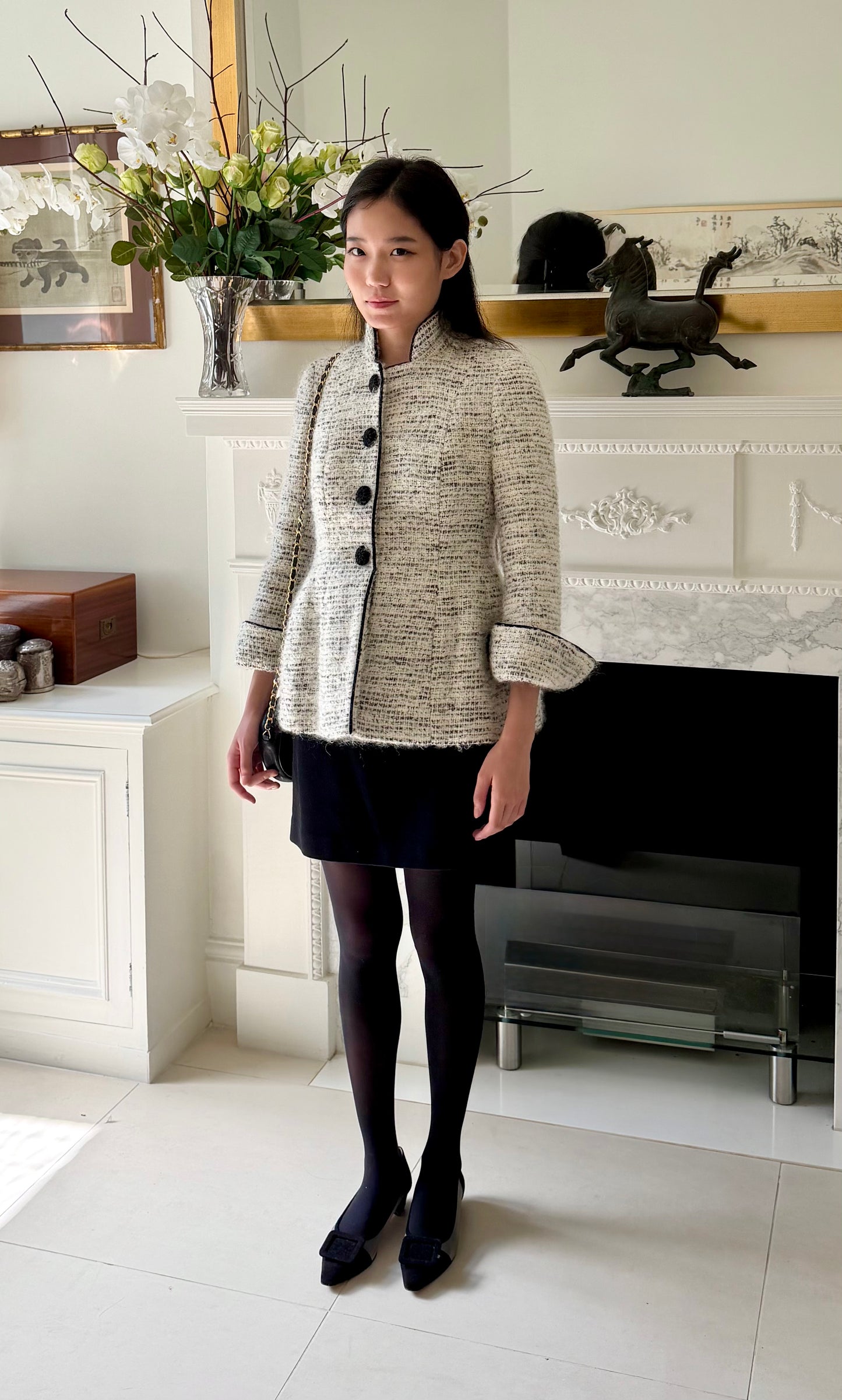 STRAIGHT WOOL SKIRT