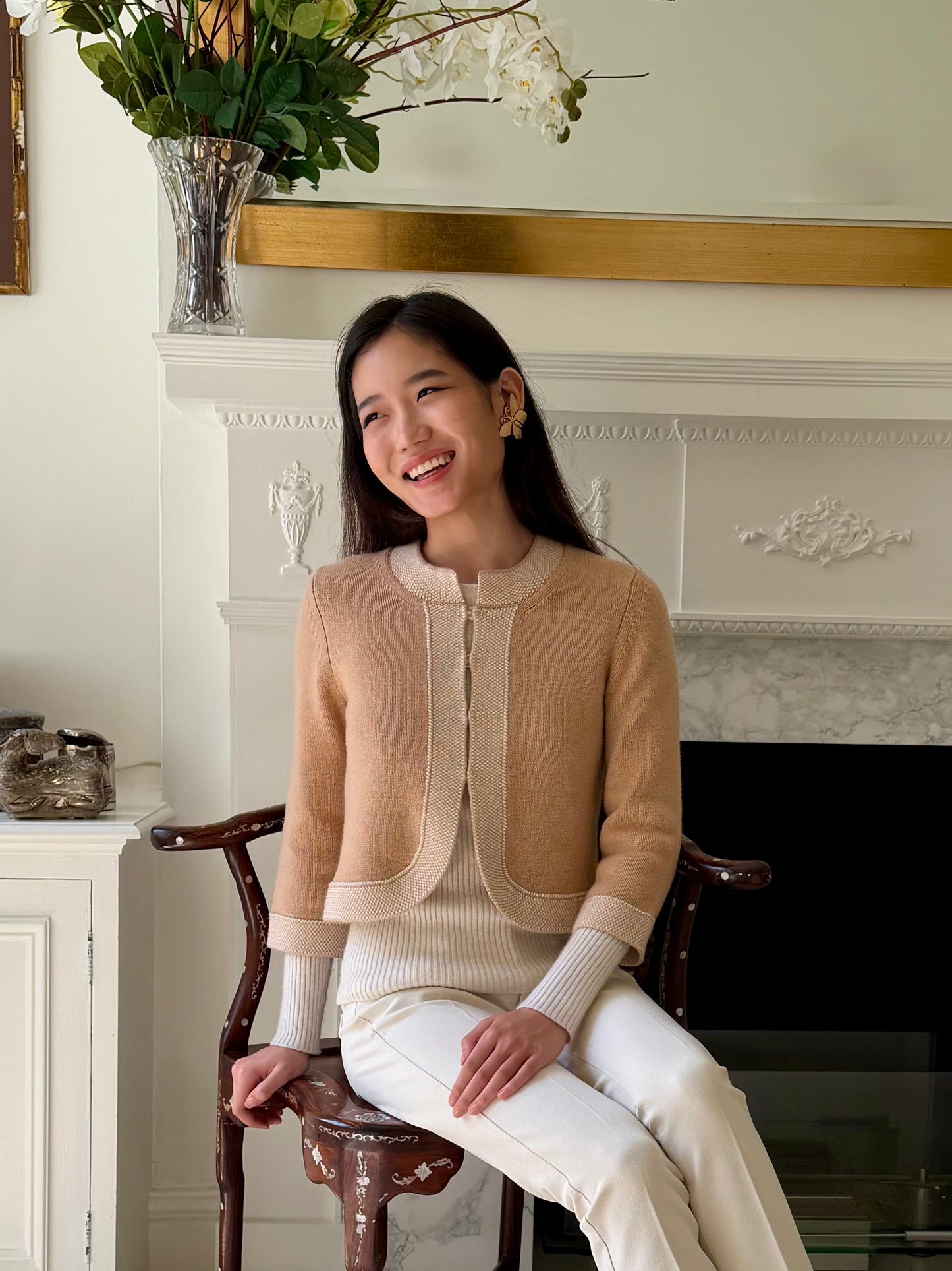 CASHMERE CROP CARDIGAN