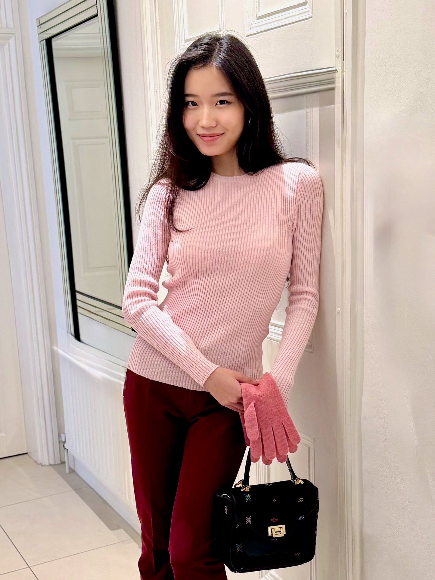 CASHMERE RIB CREW-NECK SWEATER