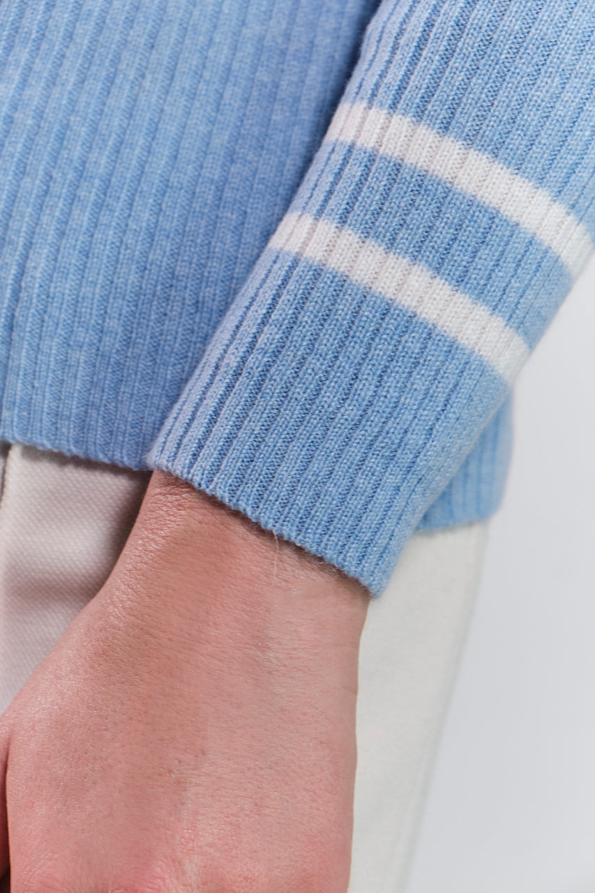 CASHMERE RIB COLLARED SWEATER