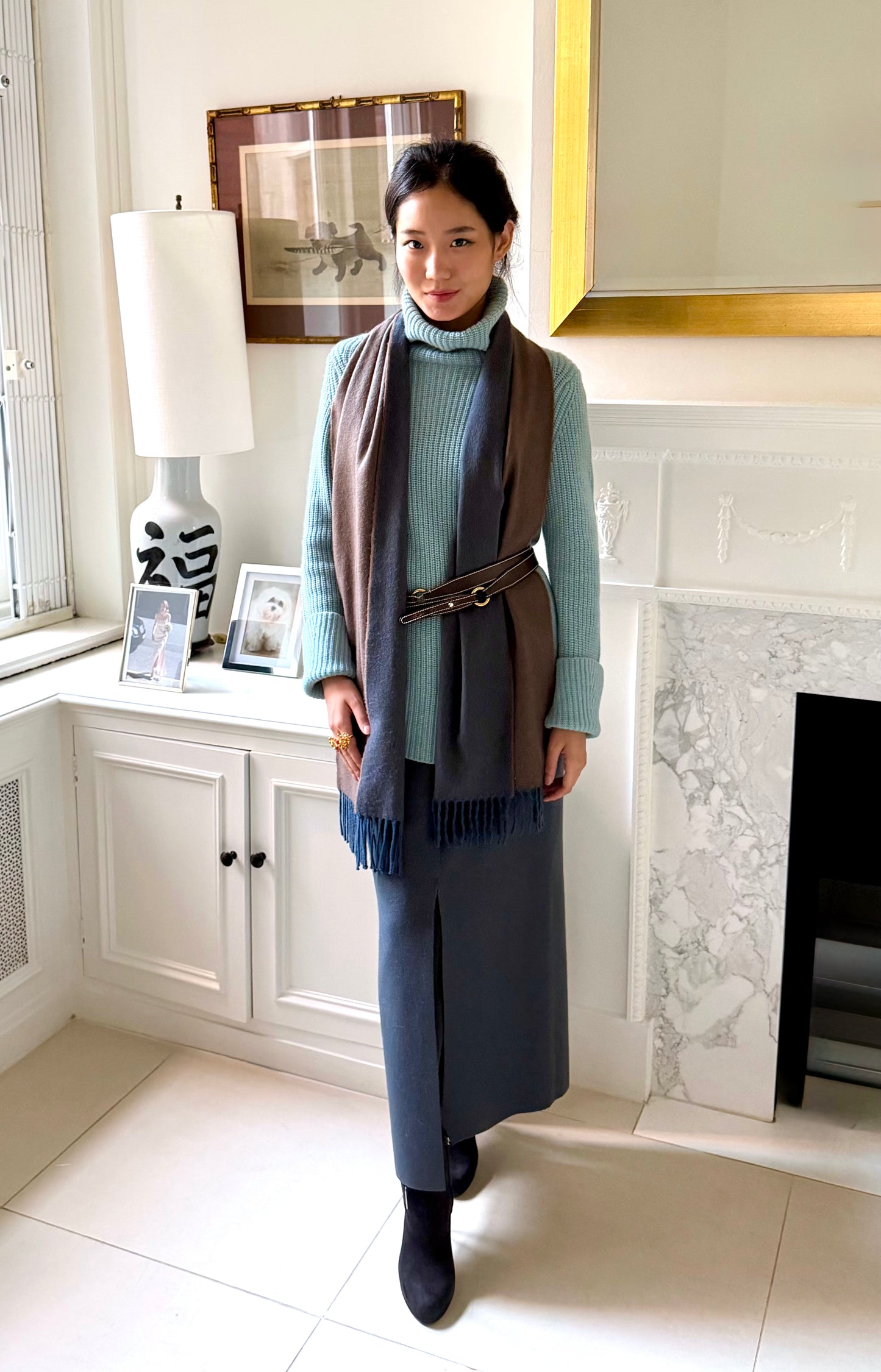 Split Wool Skirt