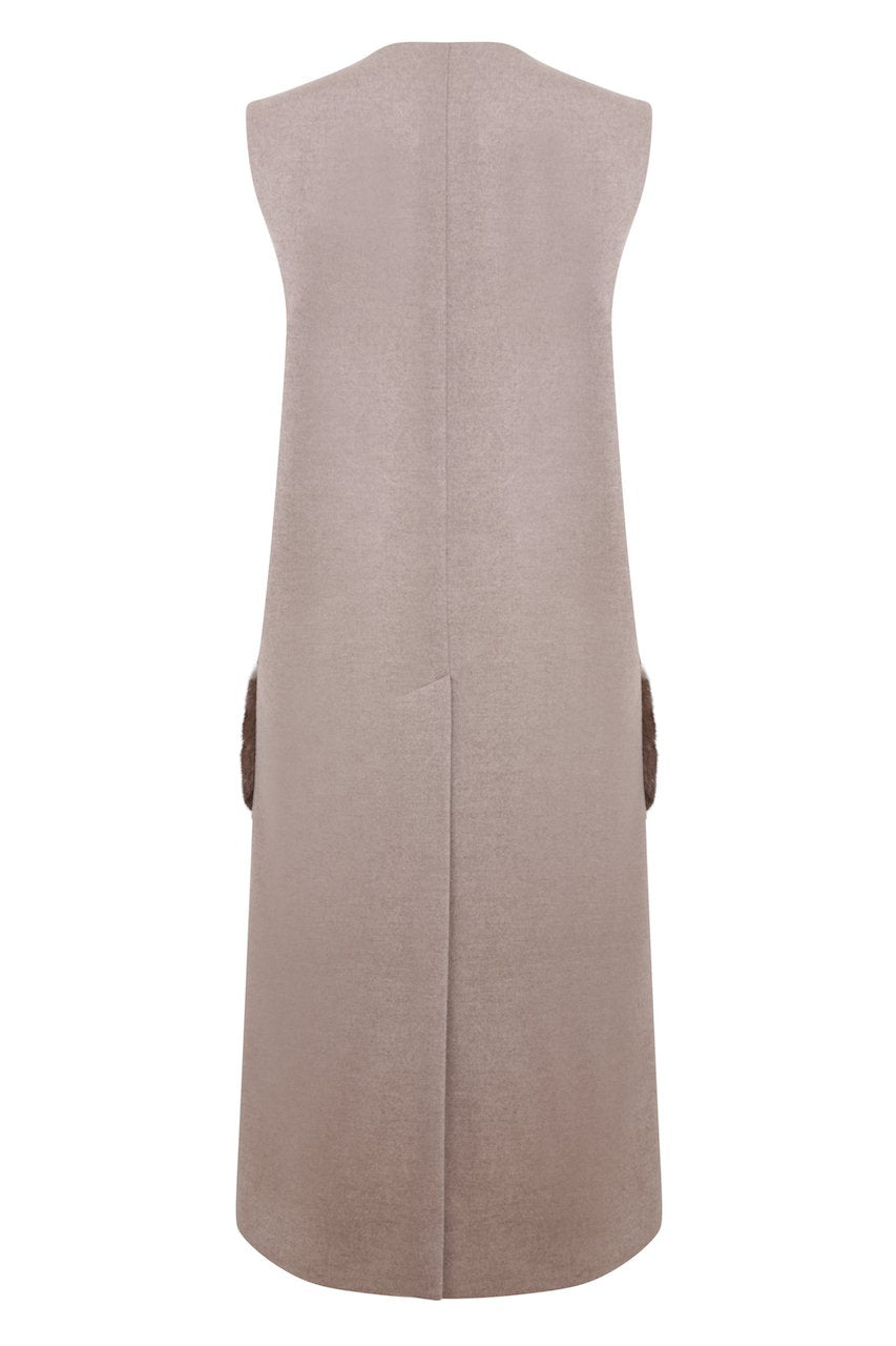 CASHMERE SLEEVELESS COAT