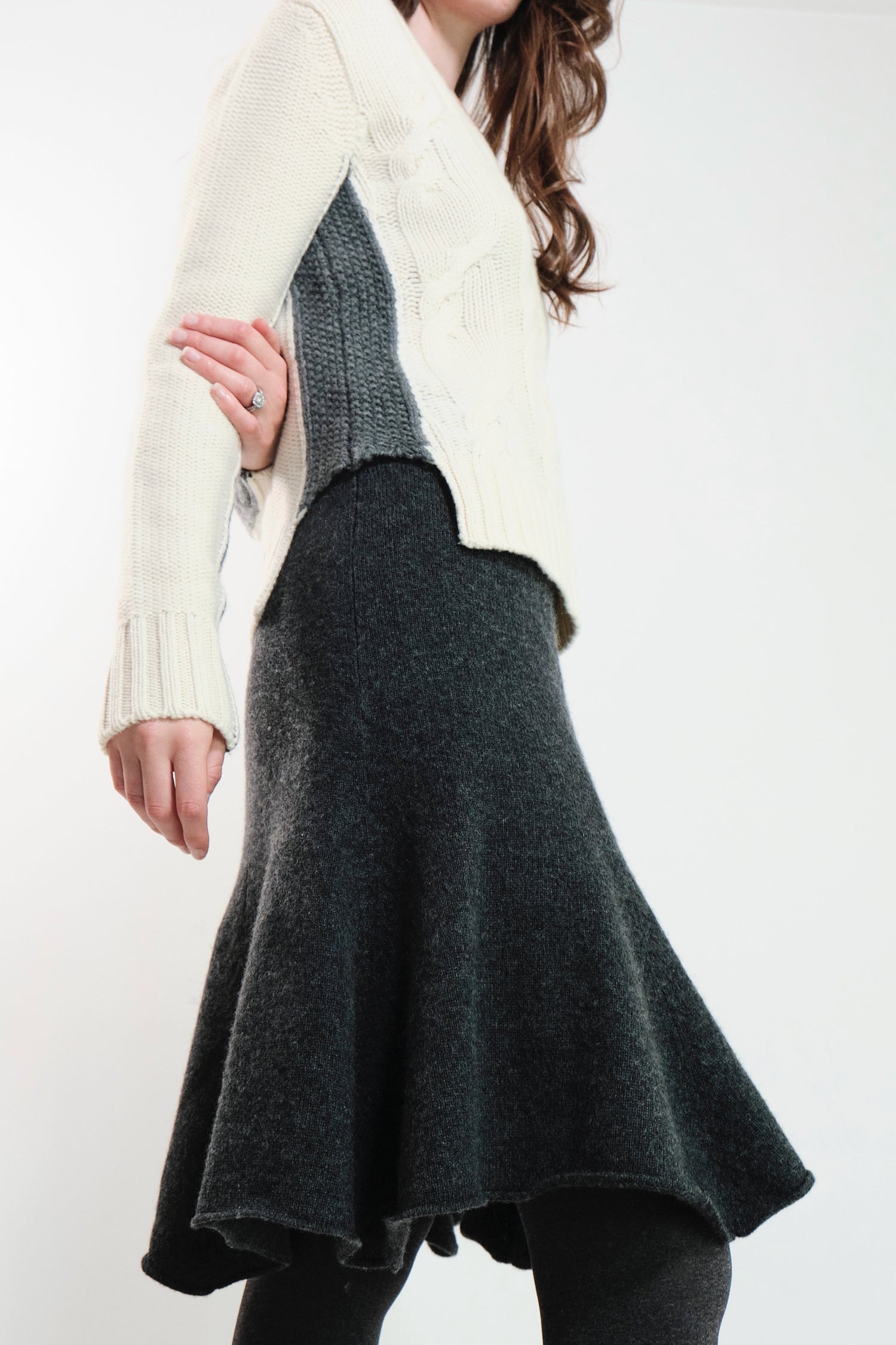 BELL Cashmere Charcoal Skirt