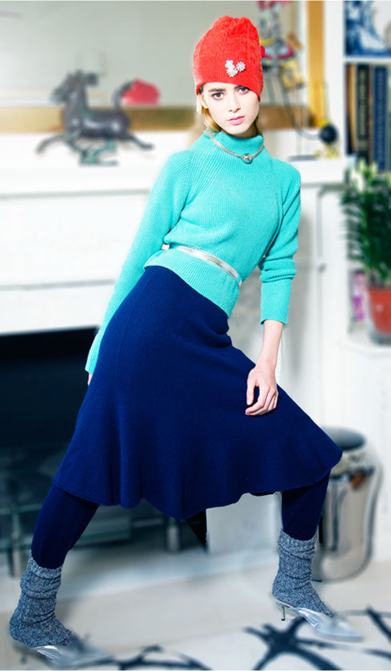 BELL Cashmere Charcoal Skirt
