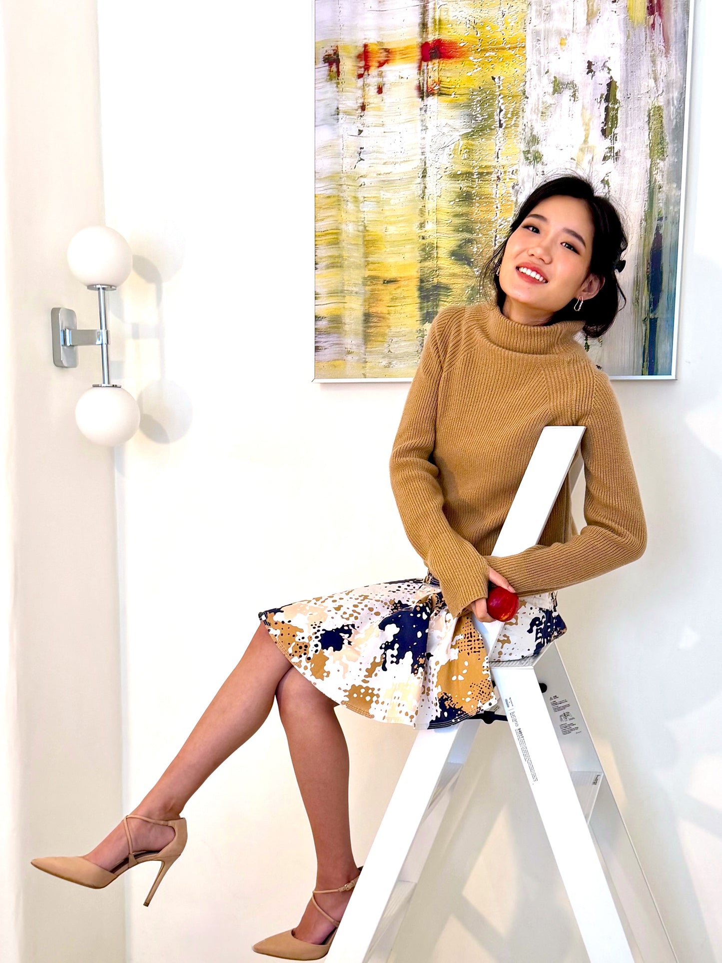 CASHMERE FUNNEL NECK SWEATER