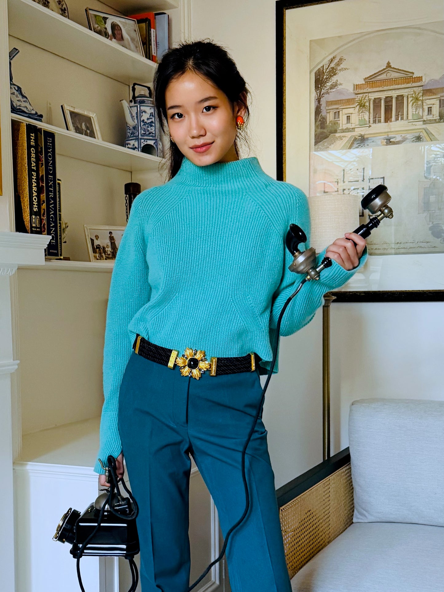 Cashmere Funnel Neck Sweater