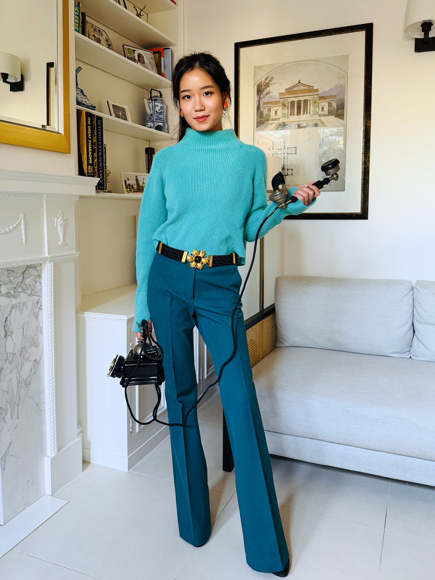 Cashmere Funnel Neck Sweater