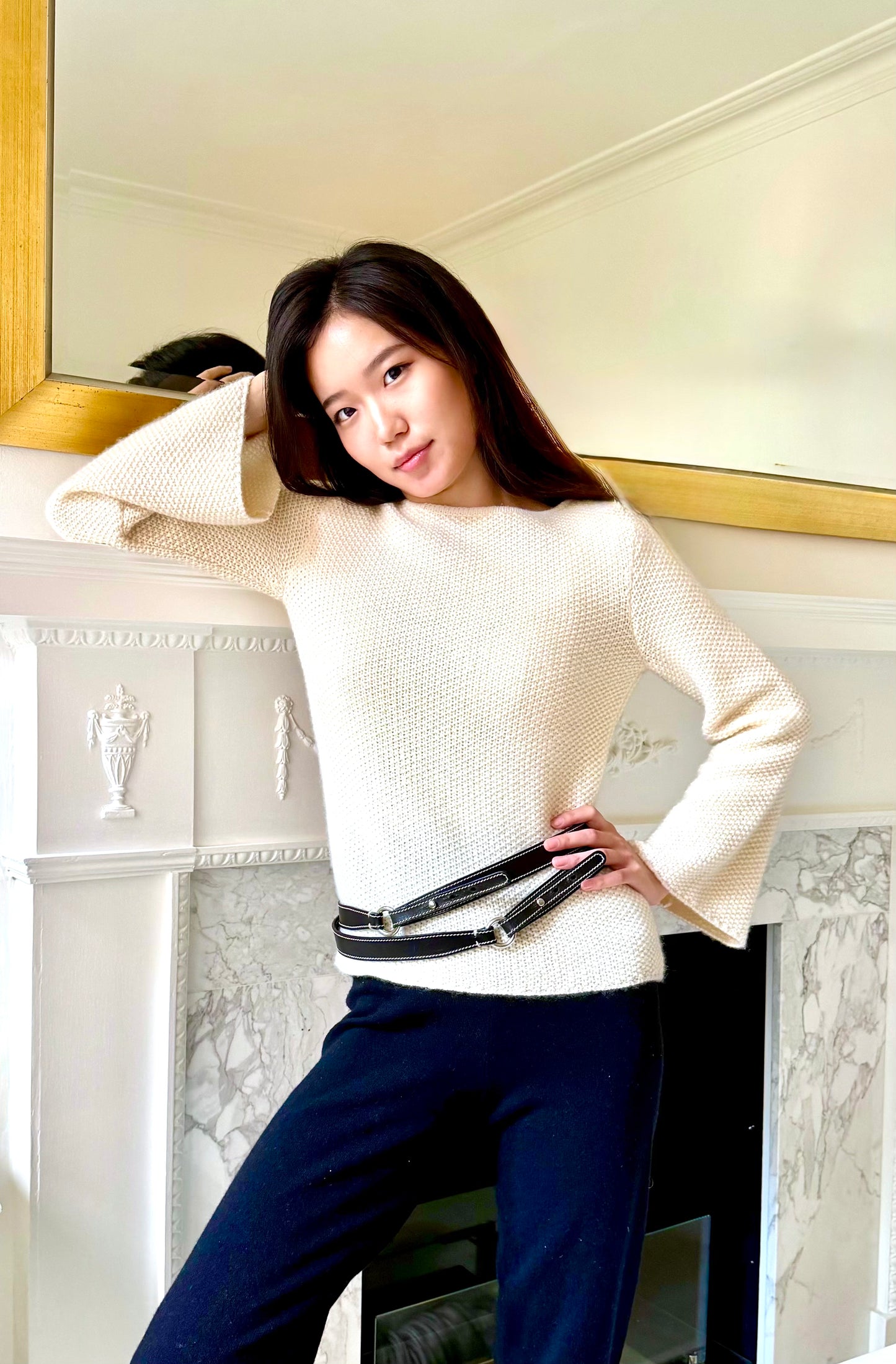 CASHMERE BOAT-NECK SWEATER