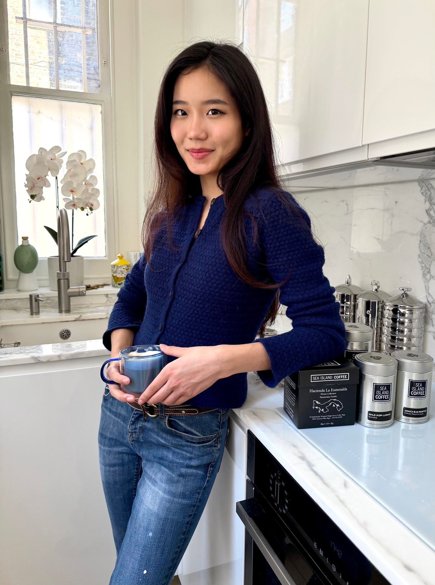 CASHMERE CROSS-STITCH CARDIGAN