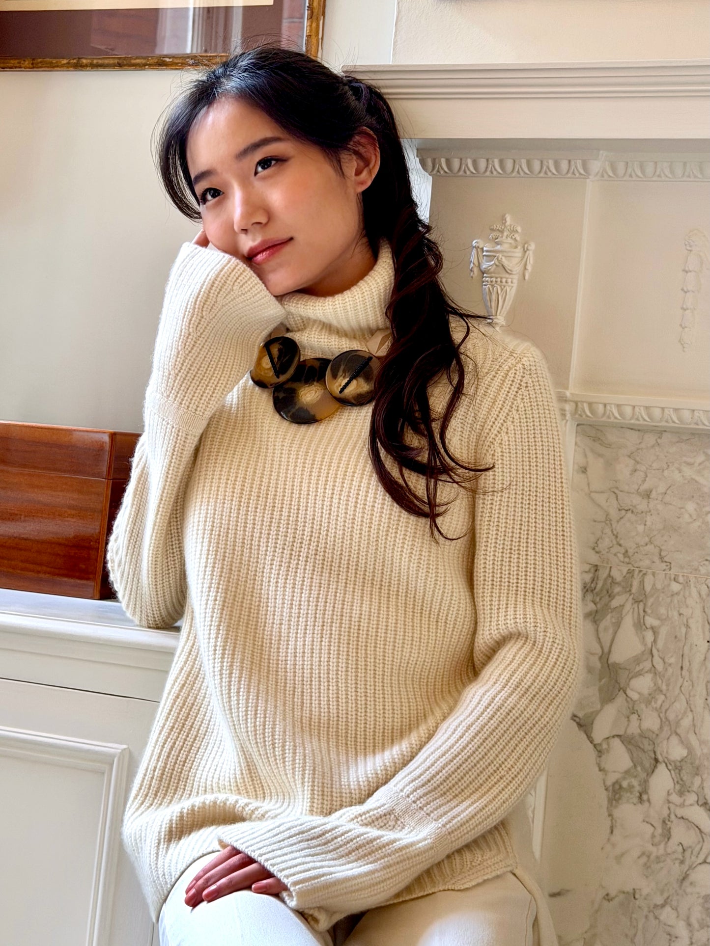Cashmere Relax Polo Neck
