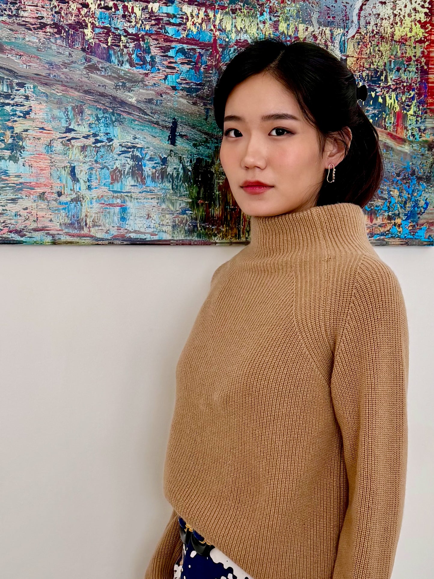 Cashmere Funnel Neck Sweater