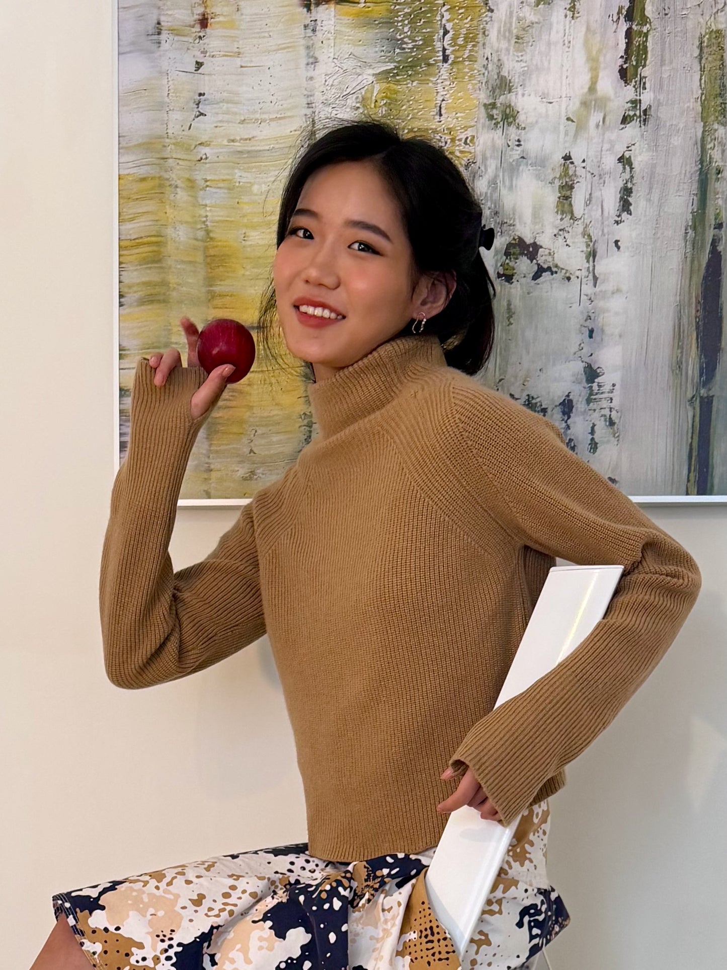 Cashmere Funnel Neck Sweater