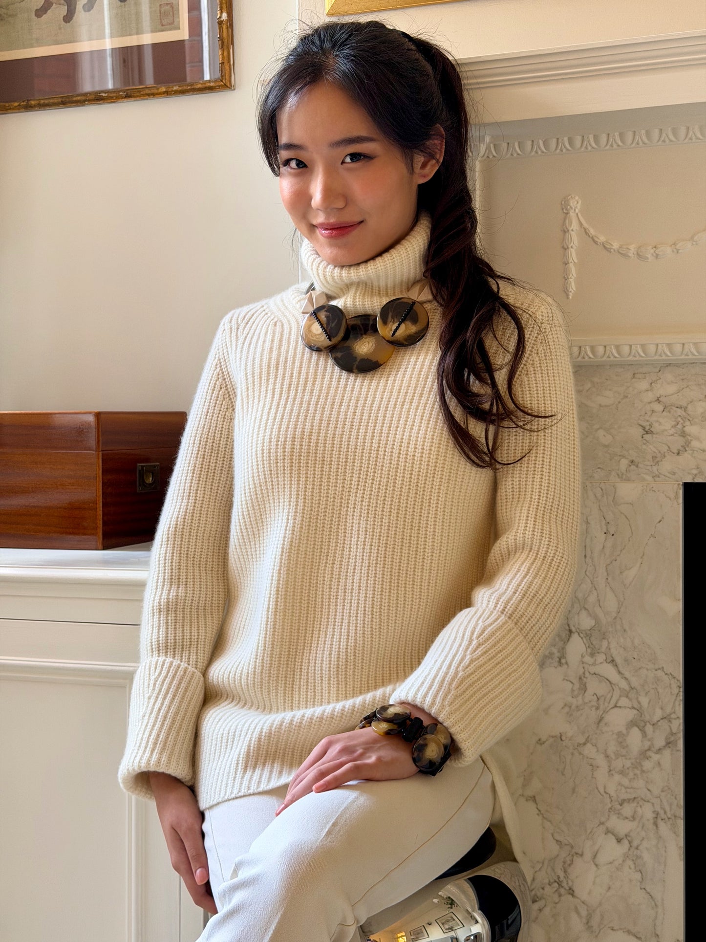 CASHMERE RELAX POLO-NECK