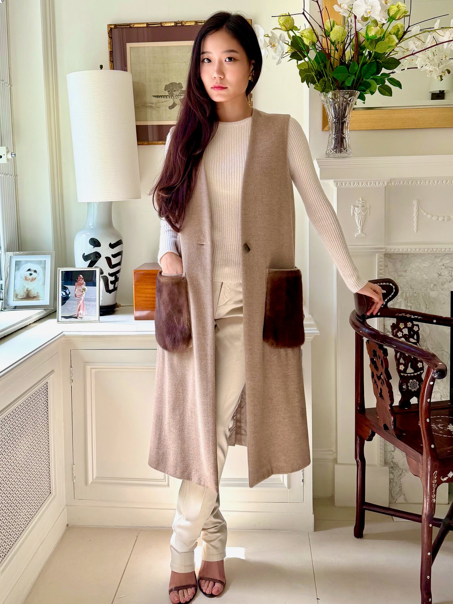 Cashmere Sleeveless Coat