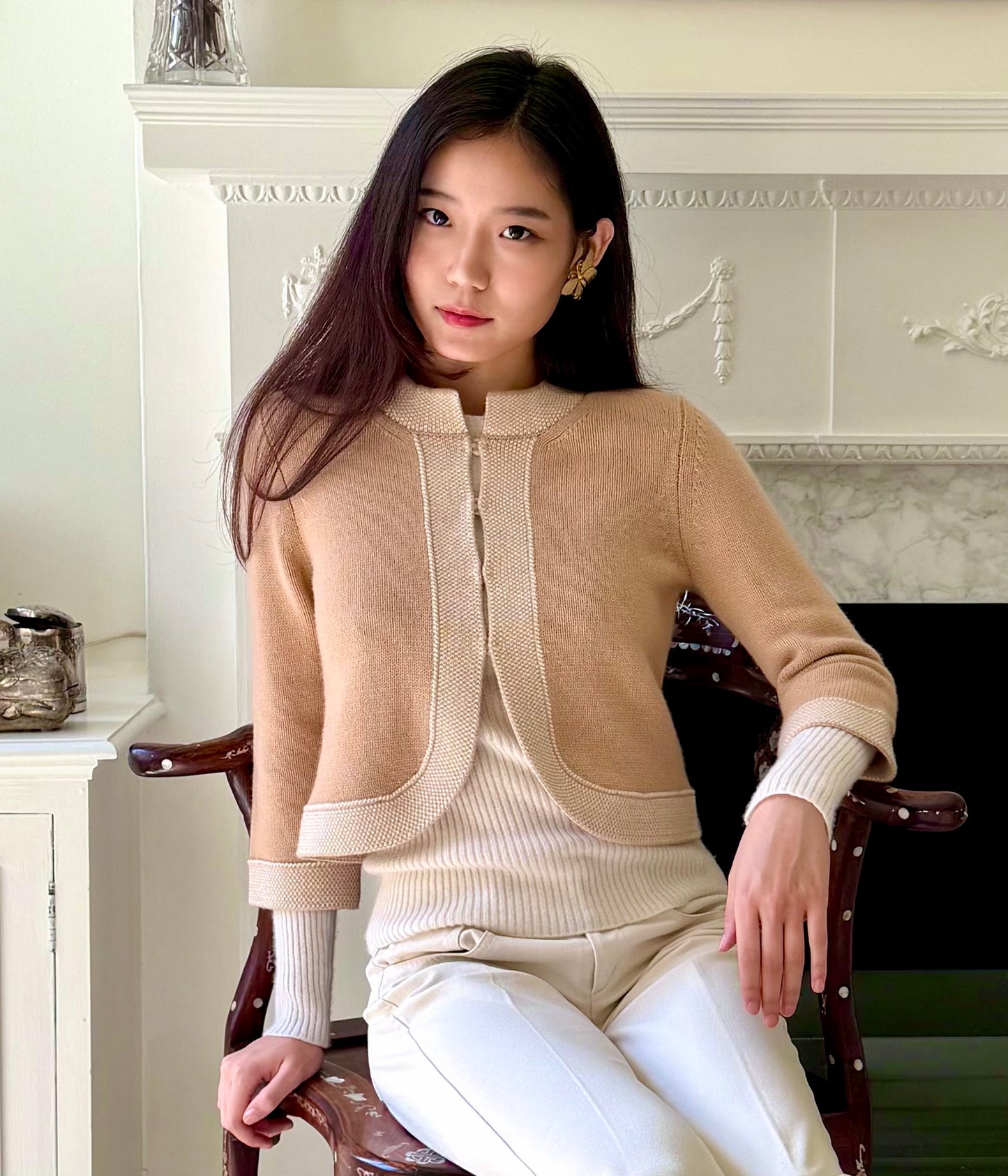 CASHMERE CROP CARDIGAN