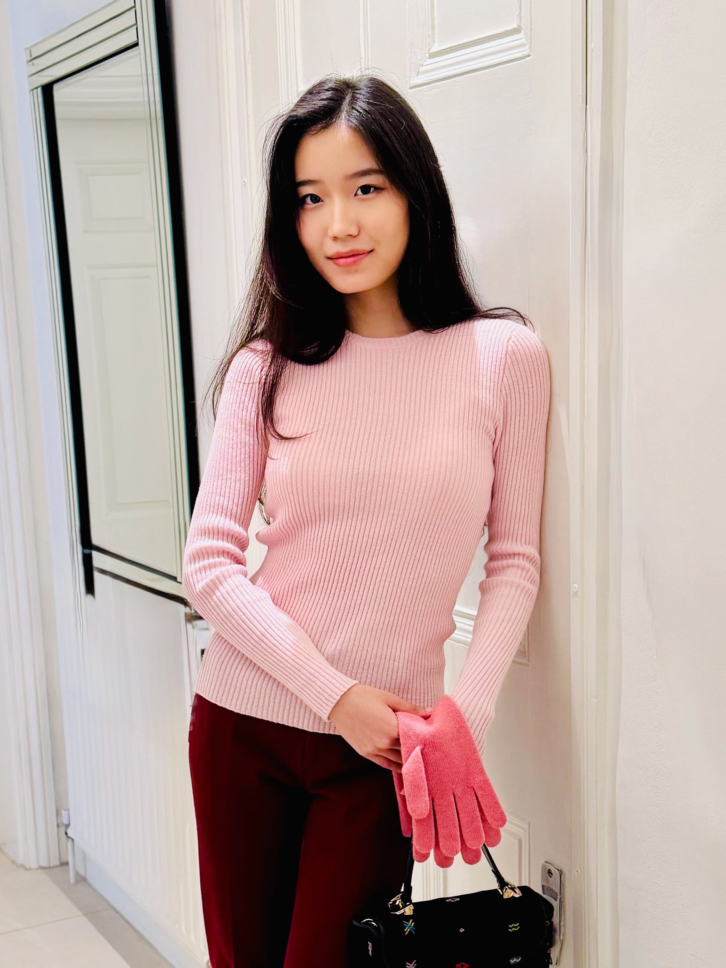 CASHMERE RIB CREW-NECK SWEATER