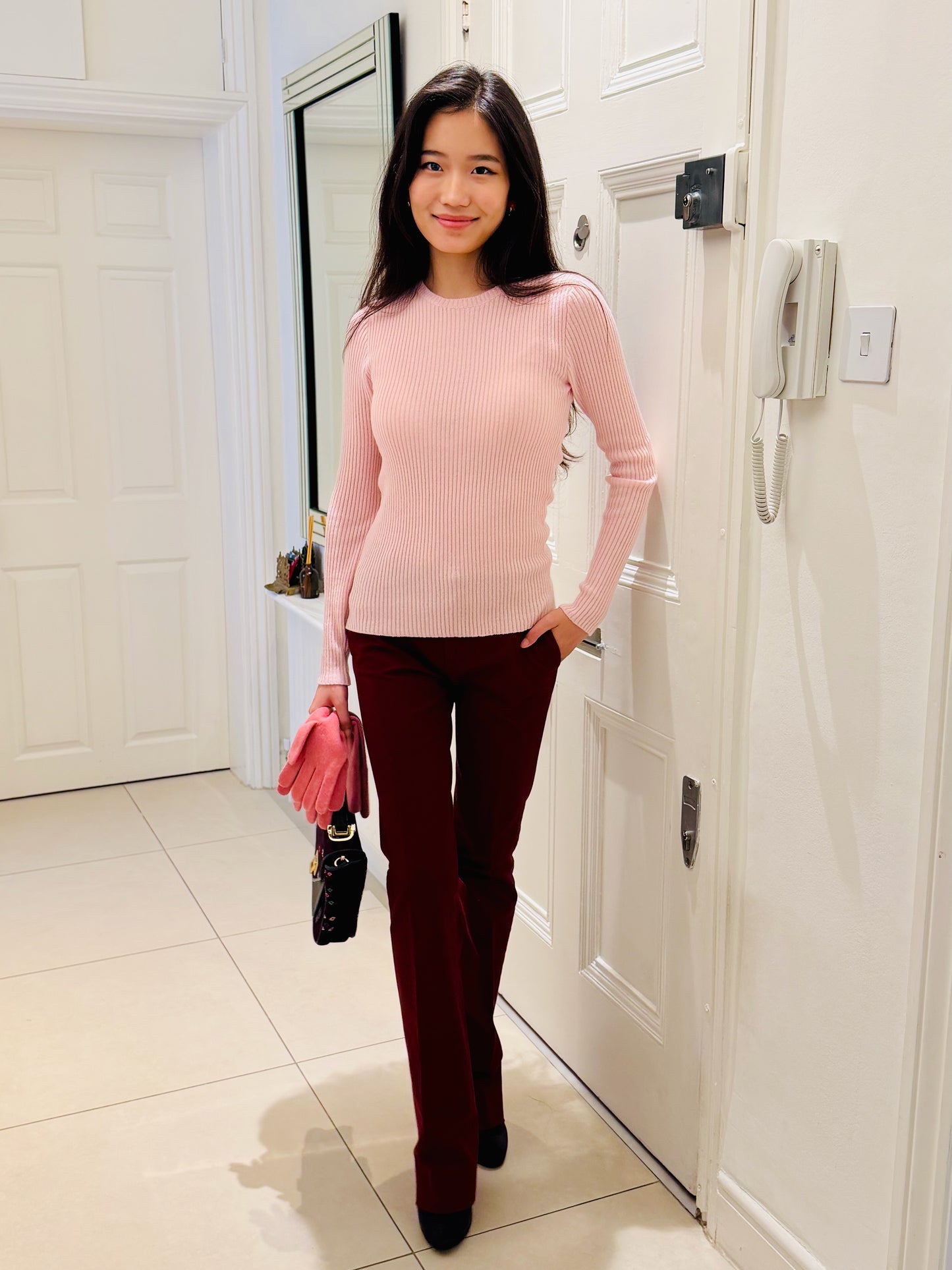CASHMERE RIB CREW-NECK SWEATER