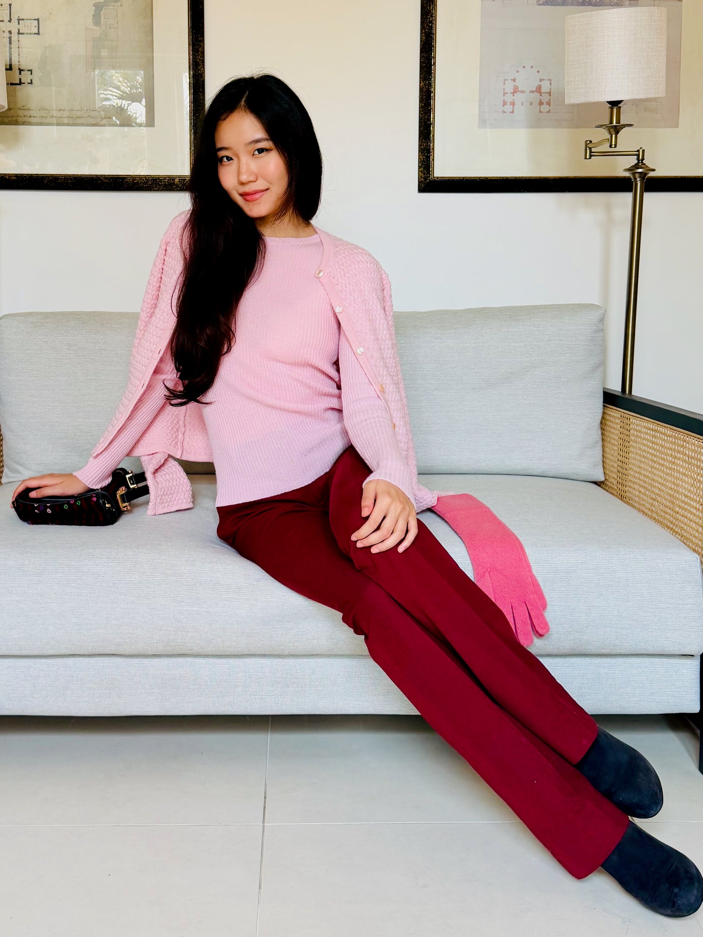 CASHMERE CROSS-STITCH CARDIGAN