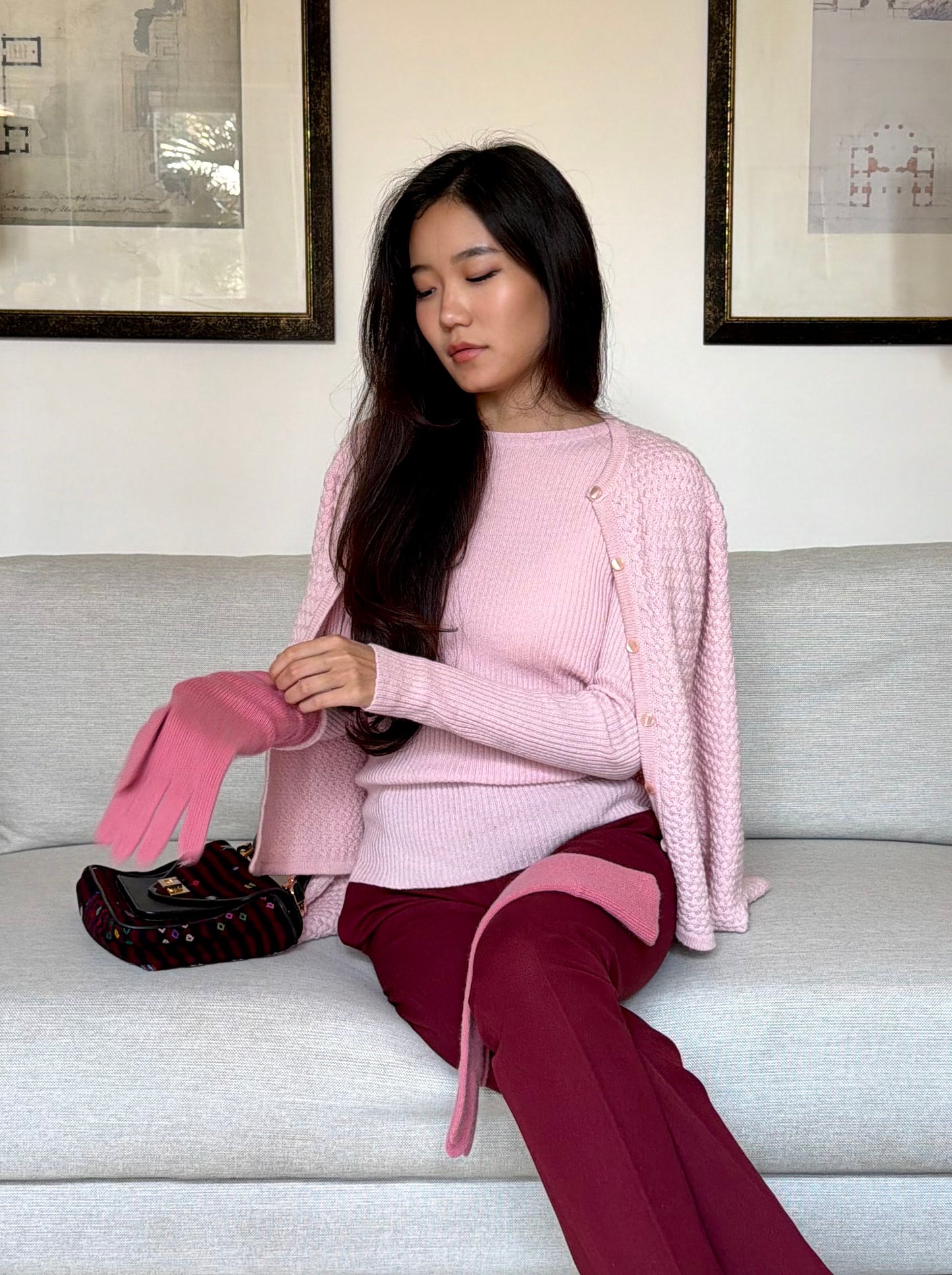 LONG CASHMERE GLOVES