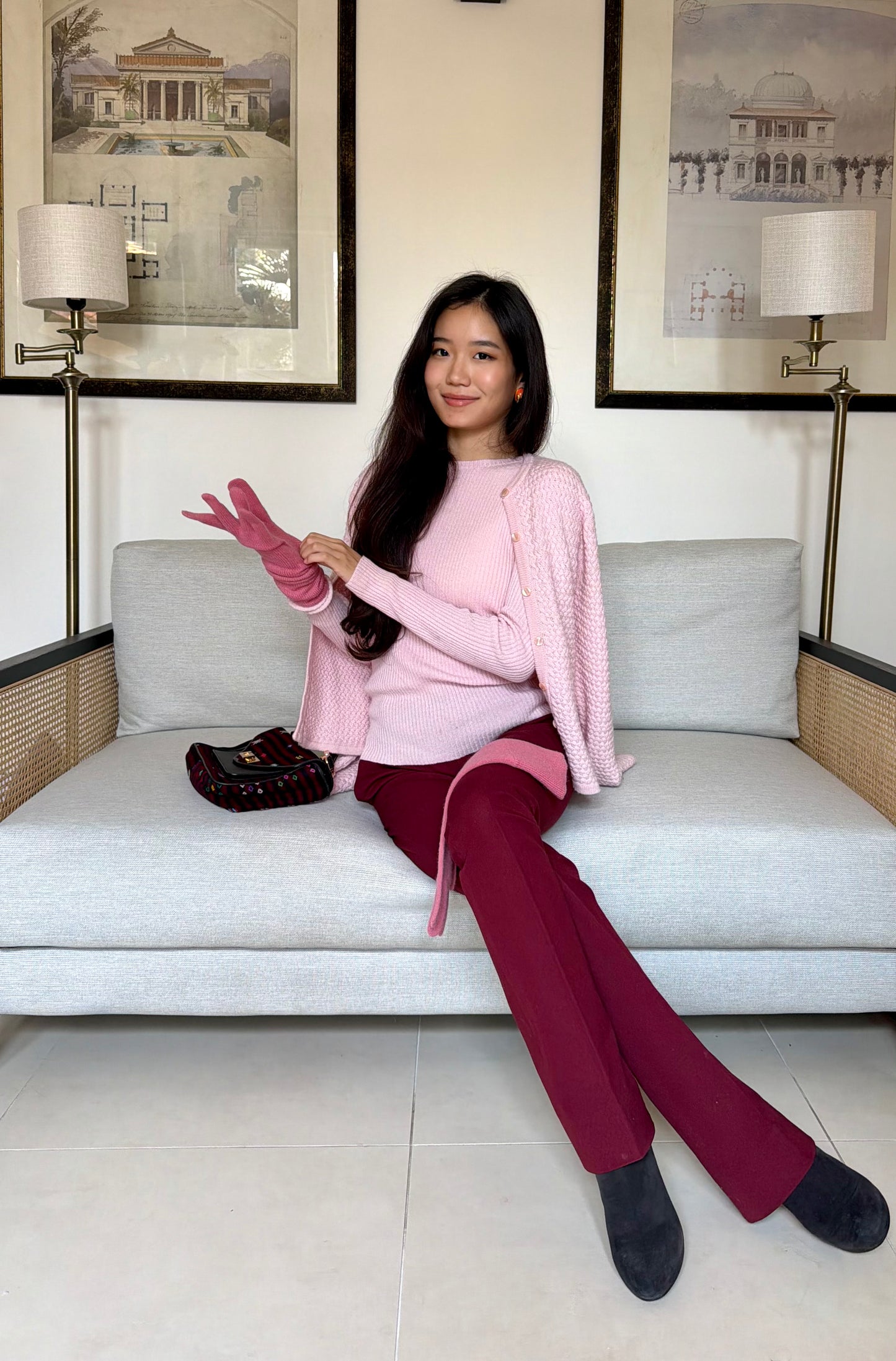 LONG CASHMERE GLOVES