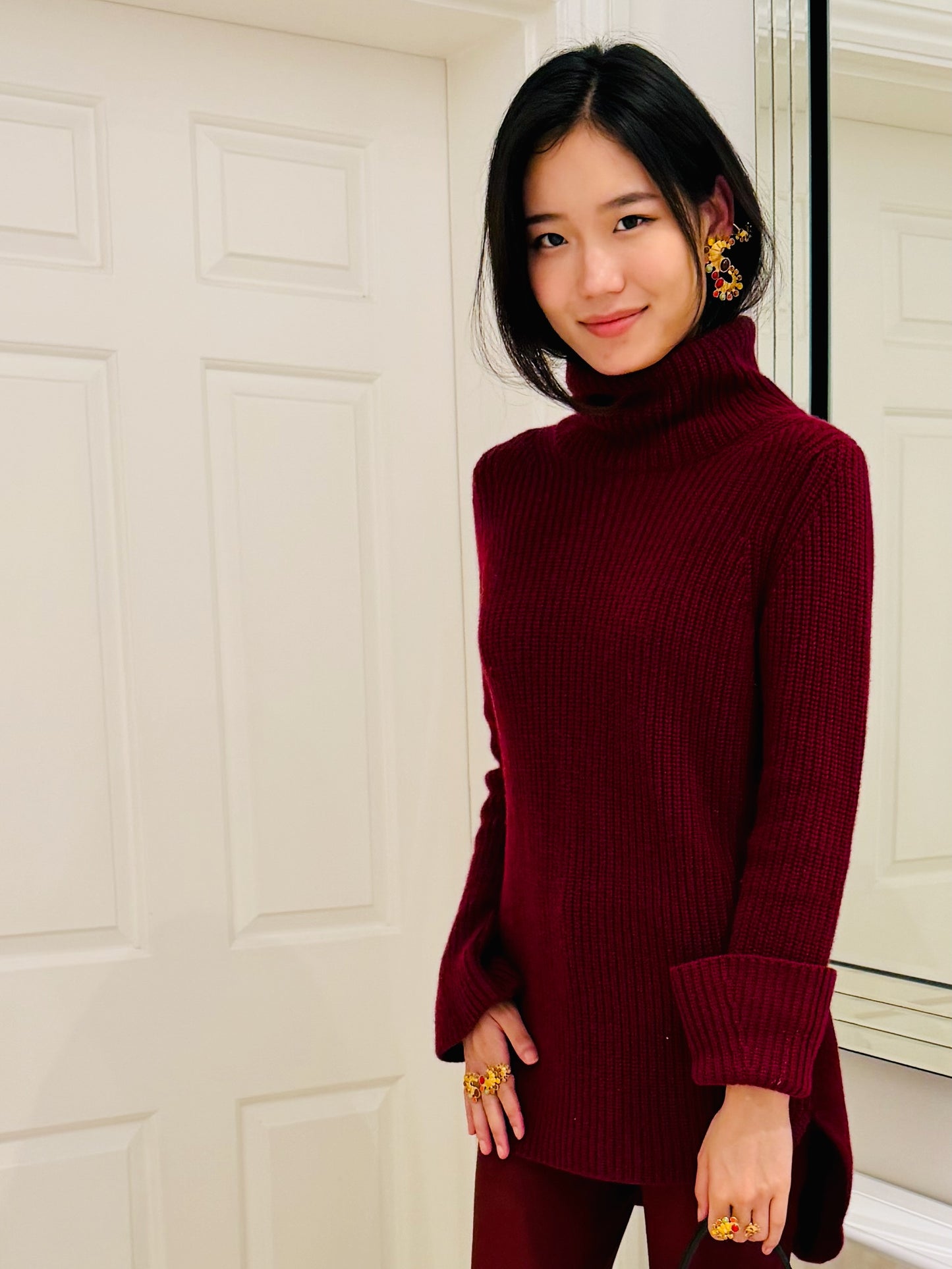 CASHMERE RELAX POLO-NECK
