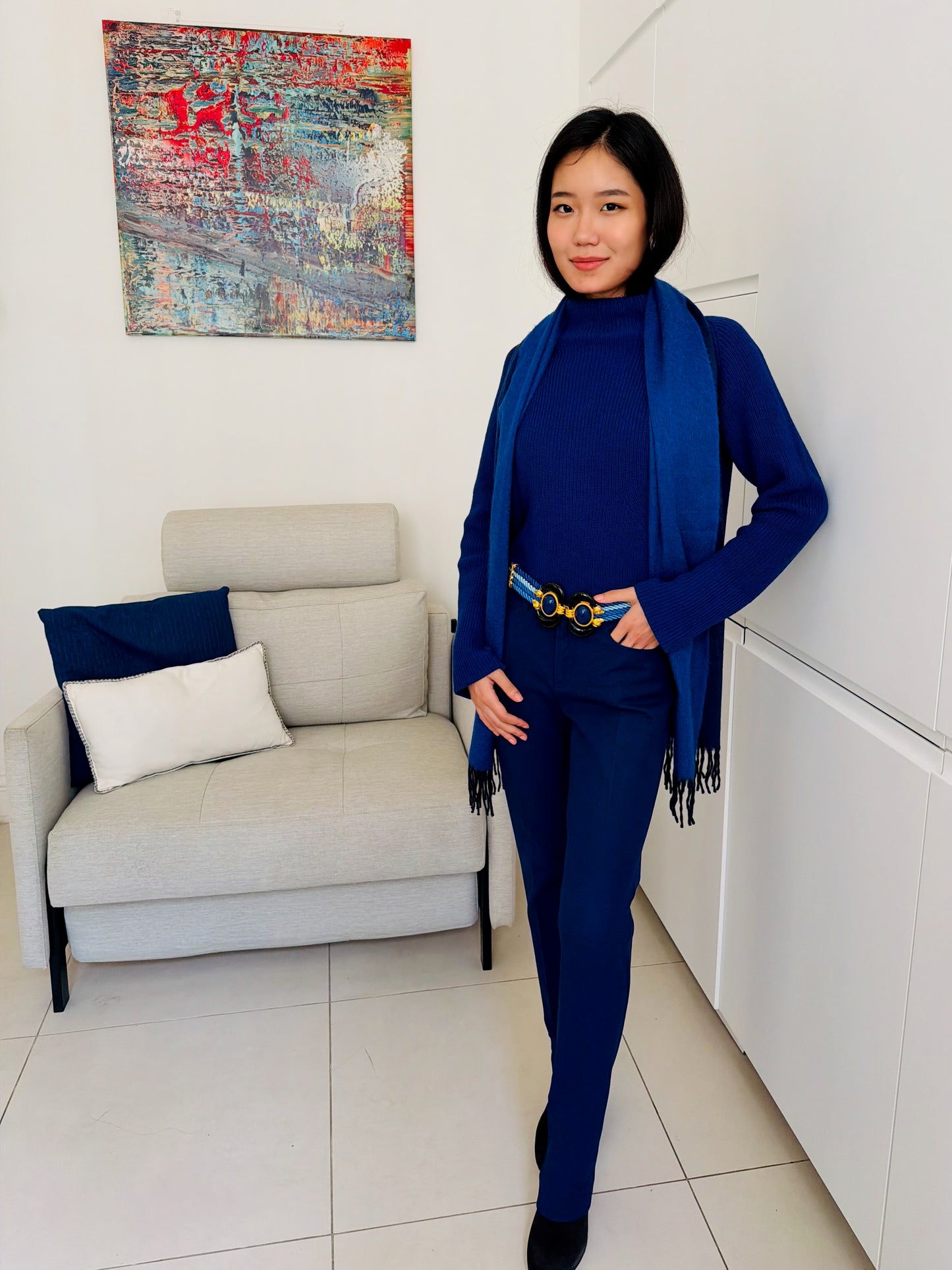 Cashmere Funnel Neck Sweater