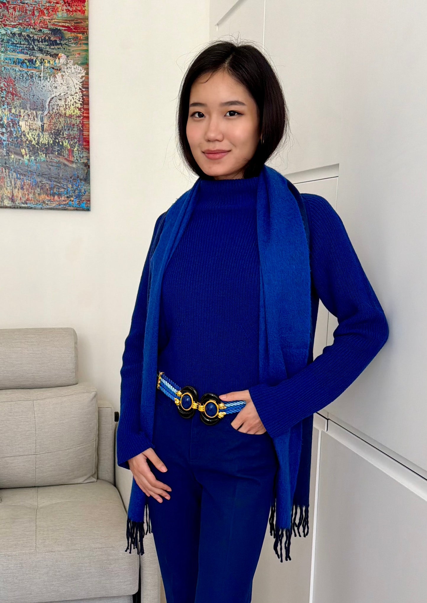 CASHMERE FUNNEL NECK SWEATER
