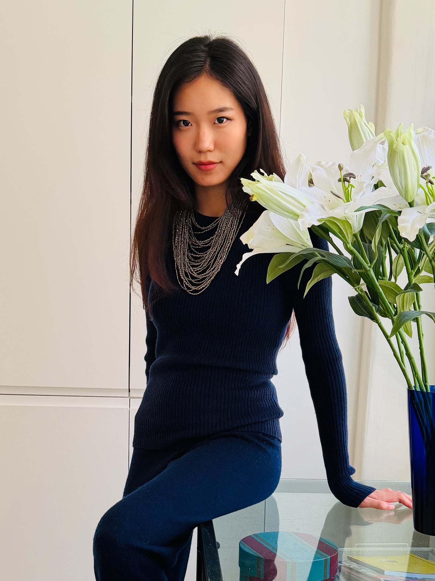 CASHMERE RIB CREW-NECK SWEATER