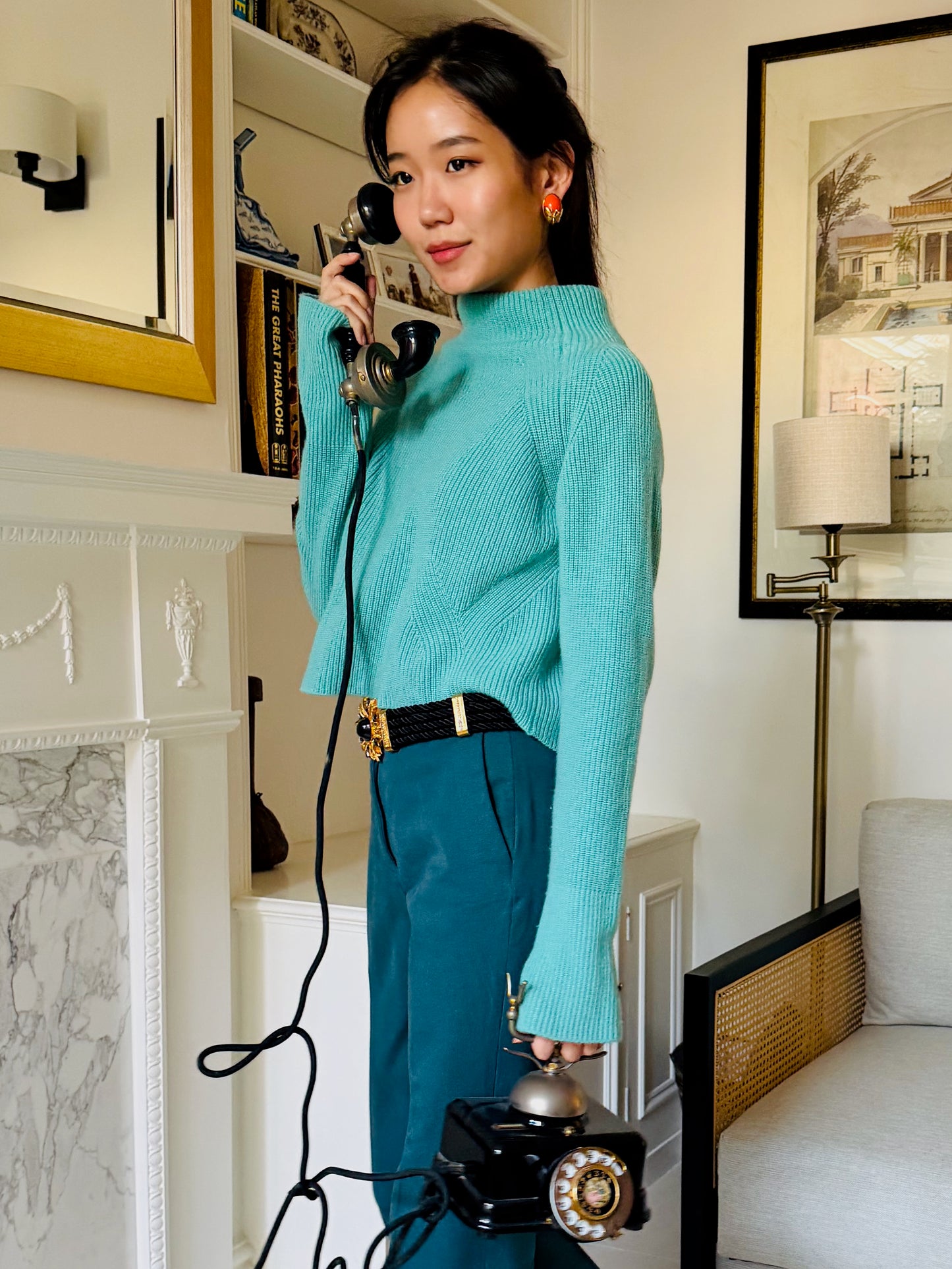 Cashmere Funnel Neck Sweater