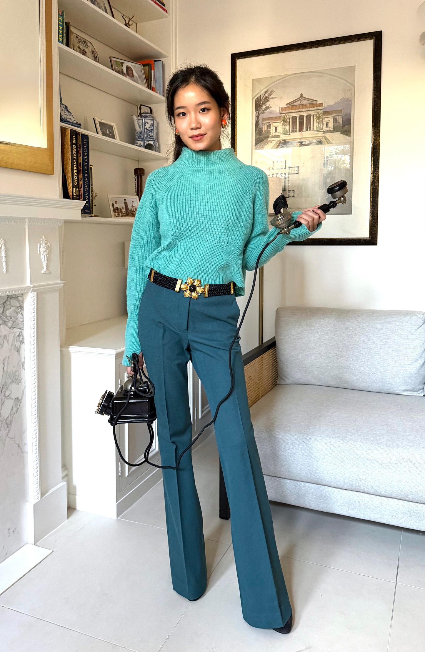 CASHMERE FUNNEL NECK SWEATER