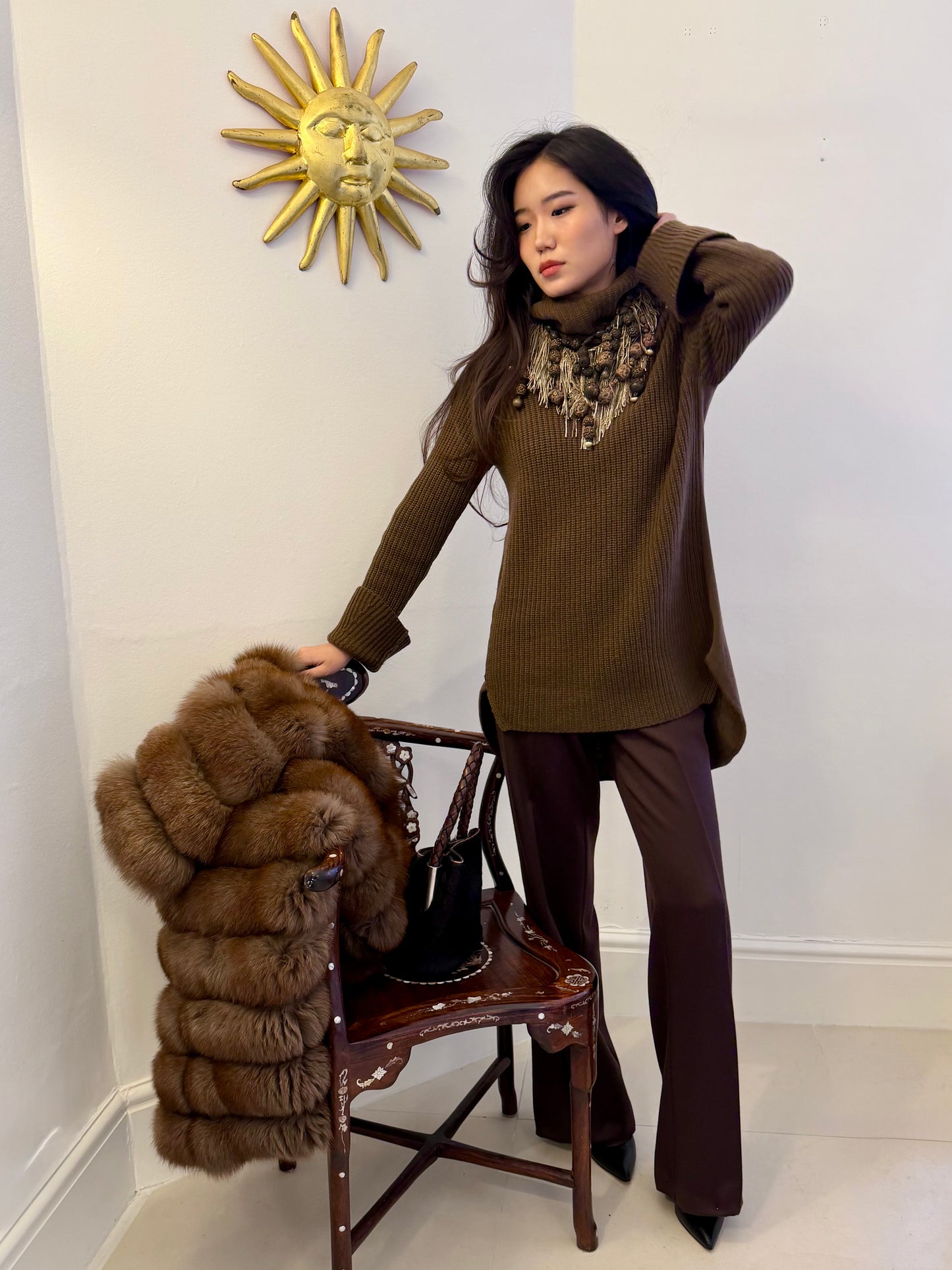 STRAIGHT WOOL TROUSERS