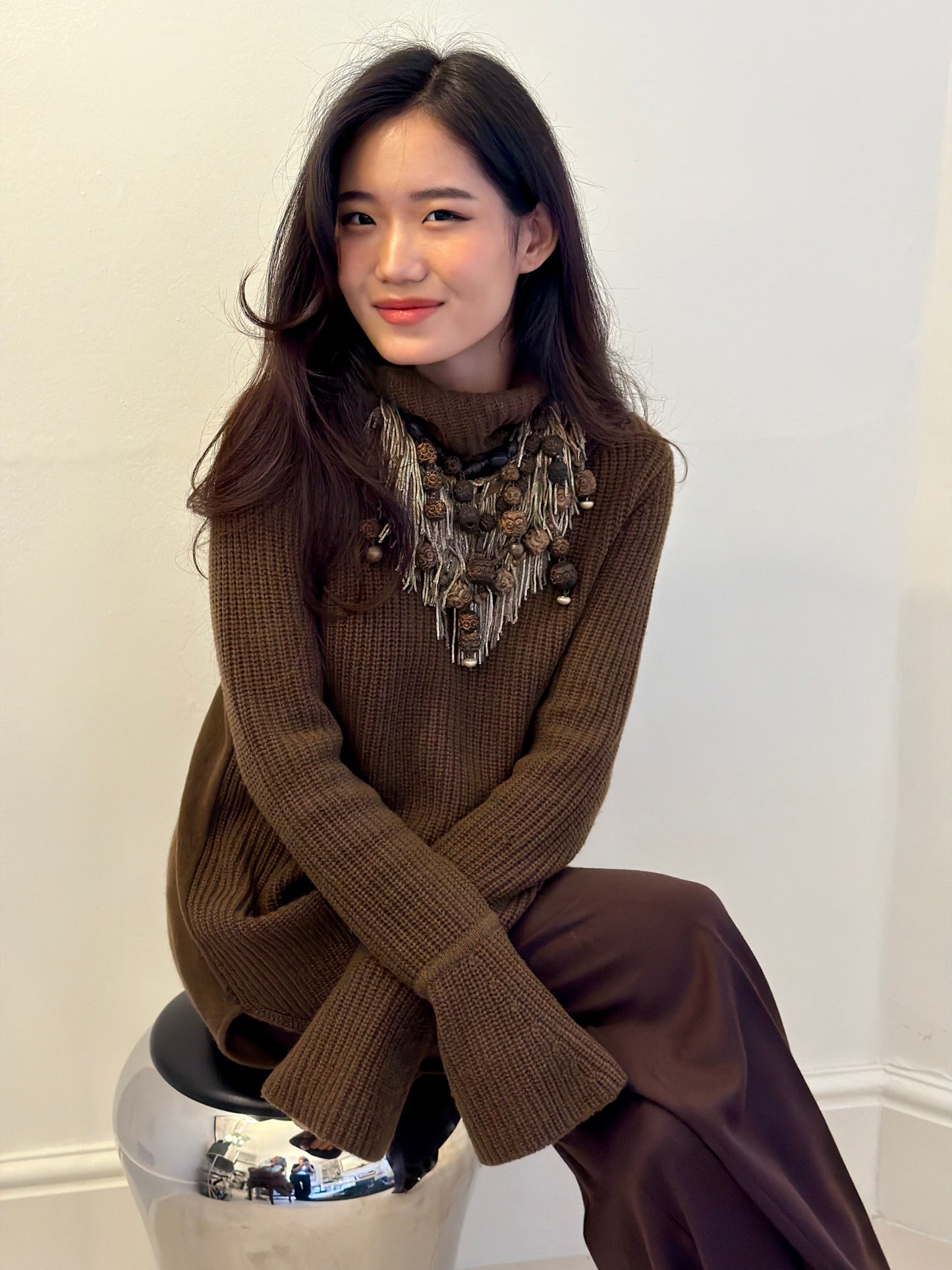 STRAIGHT WOOL TROUSERS